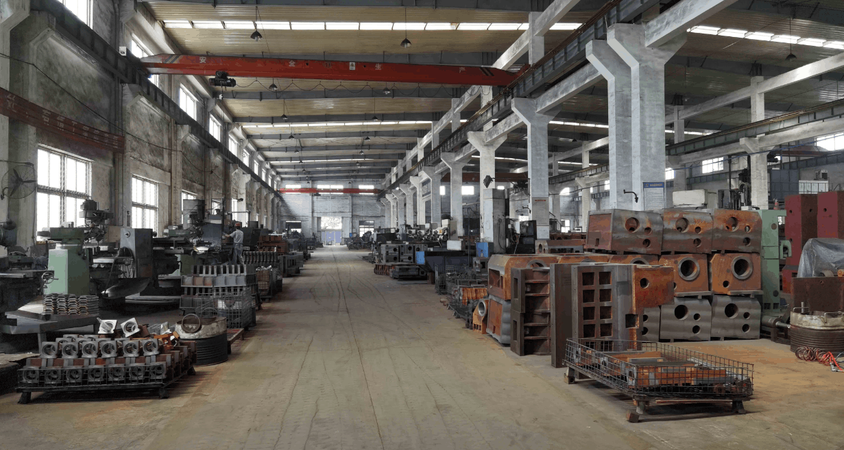 ALLES CNC cast-iron bed casting and stress-relief area